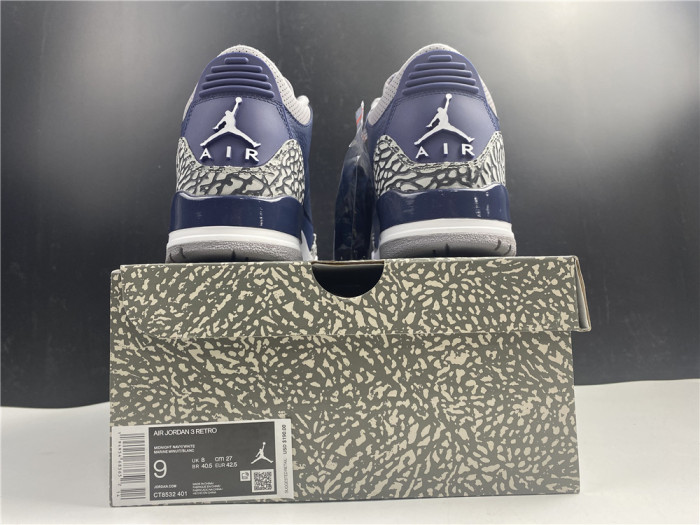 AIR JORDAN 3 “MIDNIGHT NAVY”CT8532-401