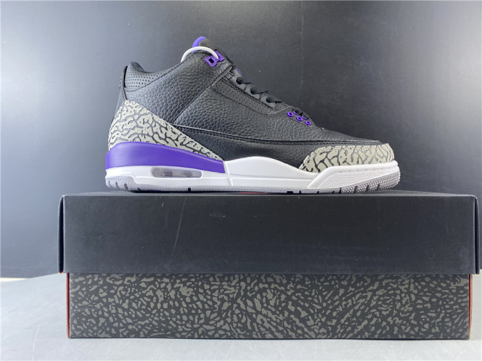 Air Jordan 3 Retro Black Court Purple CT8532-050
