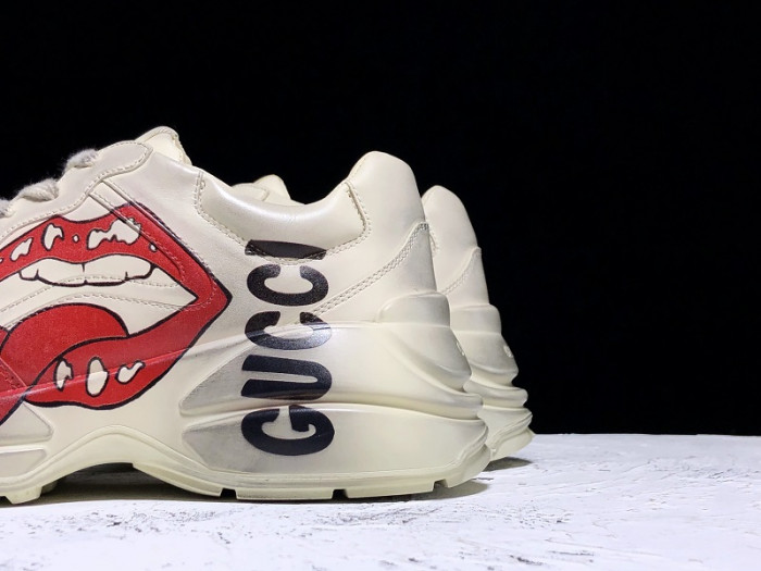G*u*i rhyton sneaker with mouth print 552089 a9l00 9522