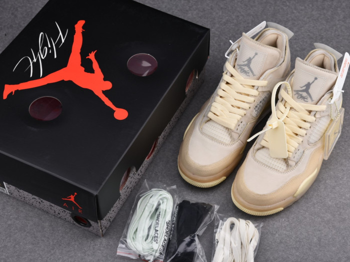 Off-White x Air Jordan 4 “Sail” CV9388-100